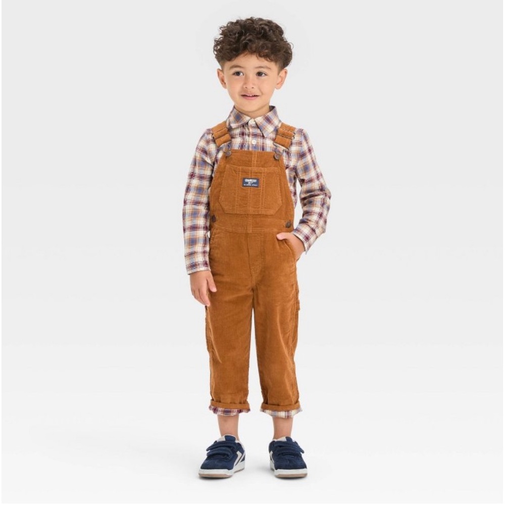OshKosh B'gosh Toddler Boys'
Corduroy Overalls - Brown 4T